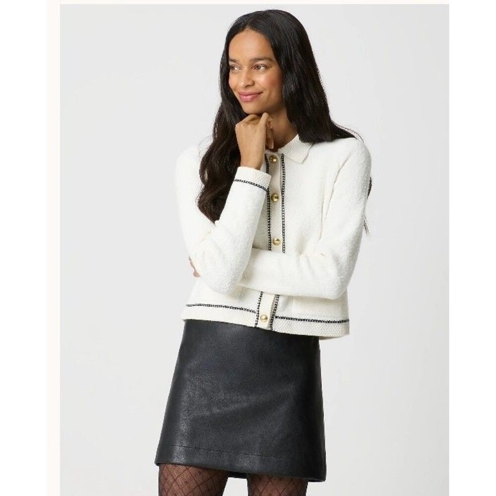 J.Crew Faux Leather Mini A-Line Black Skirt Women's Size 0 Career Preppy